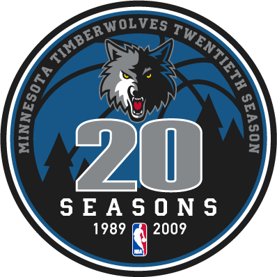 Minnesota Timberwolves 2009 Anniversary Logo iron on heat transfer